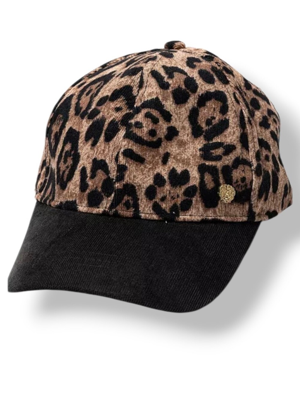 Vince CamutoSolid Brim Leopard Corduroy Baseball Cap New With Tag
